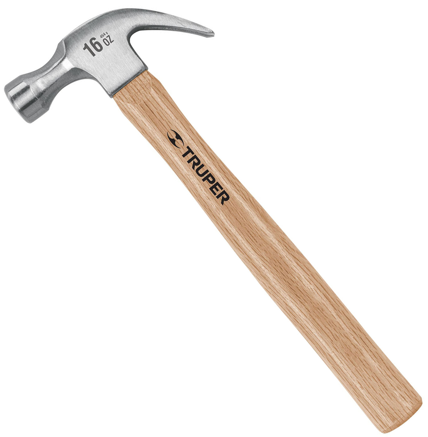 Imagen de MARTILLO PULIDO DE 16 ONZAS DE UÑA CURVA CON MANGO DE MADERA TRUPER