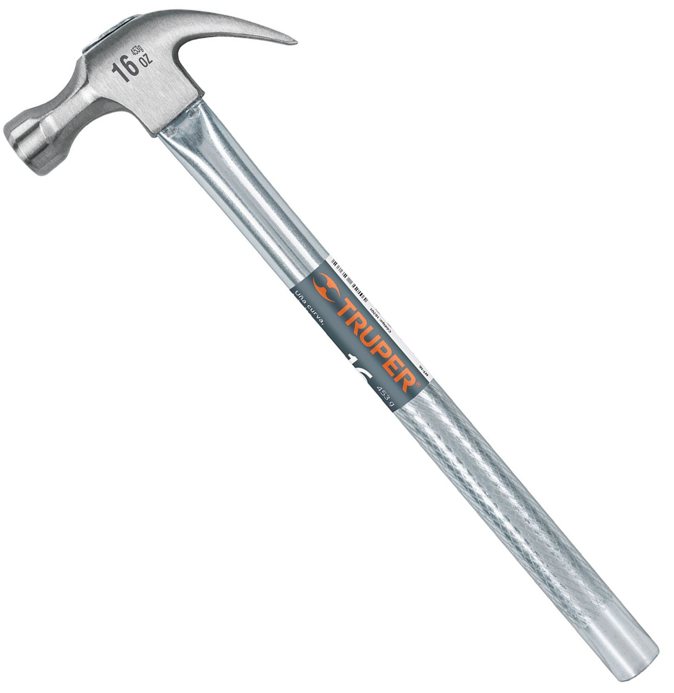 Imagen de MARTILLO TUBULAR PULIDO DE 16 ONZAS DE UÑA CURVA TRUPER