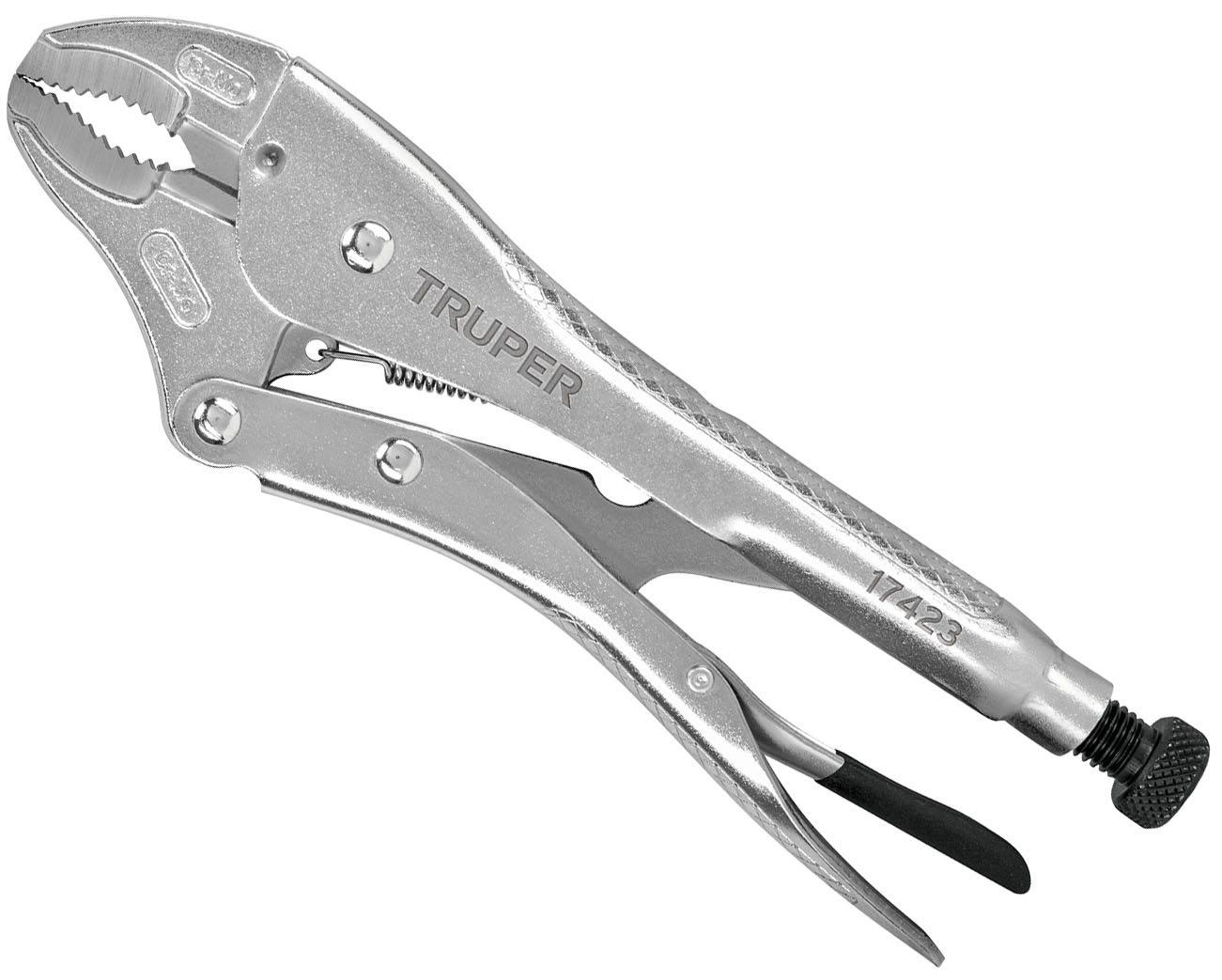 Imagen de PINZA DE PRESION DE 10" CON MORDAZA CURVA TRUPER