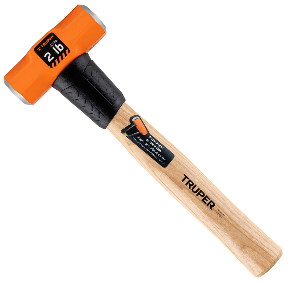 Imagen de MARRO OCTAGONAL DE 2 LBS CON MANGO DE MADERA DE 12" TRUPER