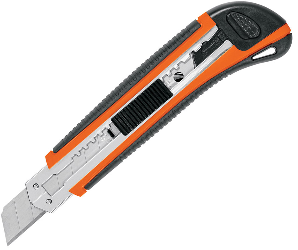 Imagen de CUTTER DE 18 MM PROFESIONAL CON ALMA METALICA Y AGARRE TRUPER