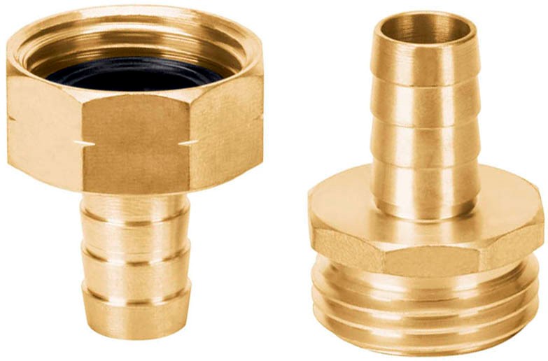 Imagen de CONECTORES DE 1/2" MACHO Y HEMBRA DE LATON SOLIDO PARA MANGUERA TRUPER