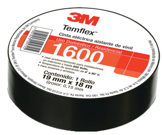 Imagen de TAPE ELECTRICO NEGRO TEMFLEX 3M 19 MM X 18MTS