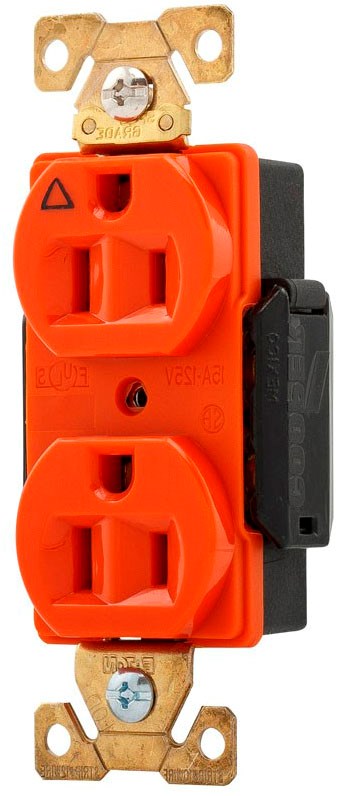 Imagen de CONTACTO DOBLE ATERRIZADO AISLADO LINEA ESTANDAR COLOR ROJO SURTEK