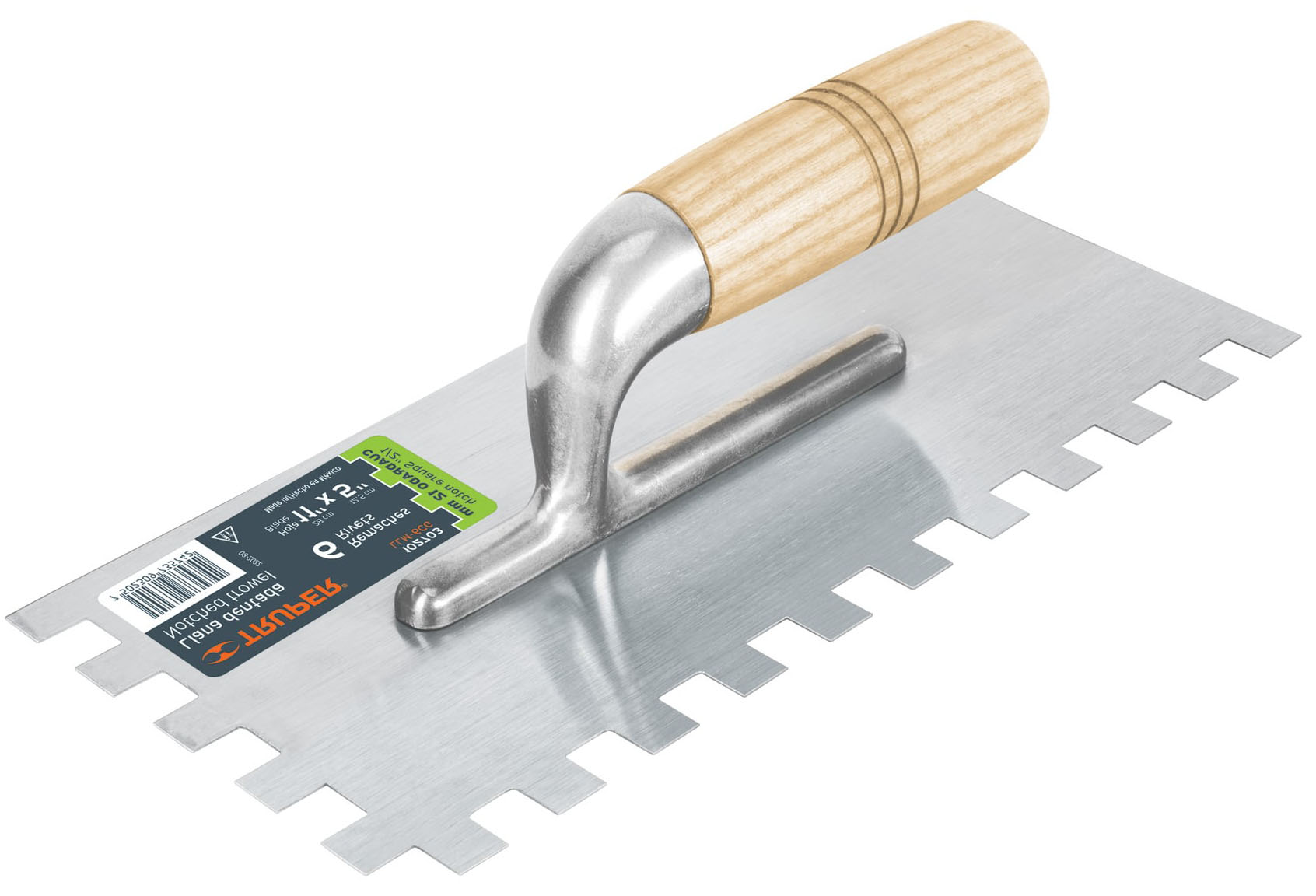 Imagen de LLANA DE 11" DENTADO CON CUADRADO DE 1/2" Y 6 REMACHES CON MANGO DE MADERA TRUPER