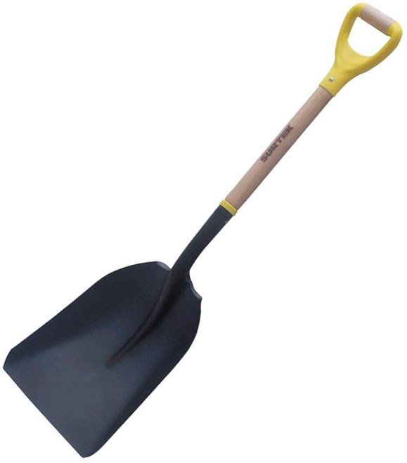 Imagen de PALA CARBONERA PROFESIONAL CON MANGO DE MADERA Y PUÑO CONTRACTOR SURTEK