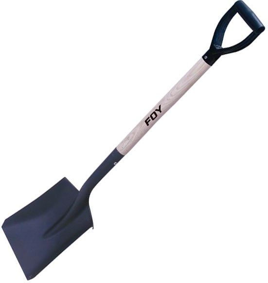 Imagen de PALA CUADRADA CON MANGO DE MADERA Y PUÑO "Y" PLASTICO FOY