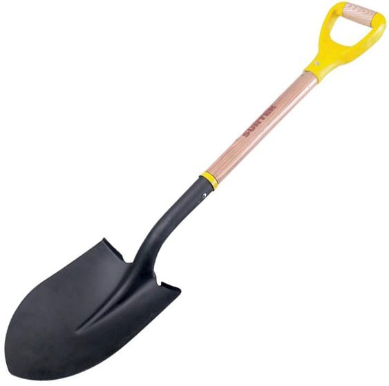 Imagen de PALA REDONDA PROFESIONAL CON MANGO DE MADERA Y PUÑO CONTRACTOR SURTEK