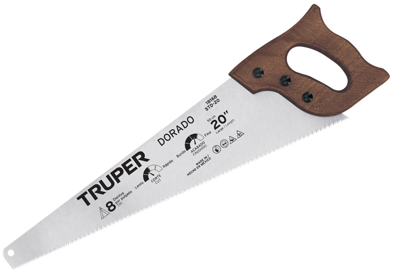 Imagen de SERRUCHO DE 20" DORADO CON 8 DIENTES POR PULGADA TRUPER
