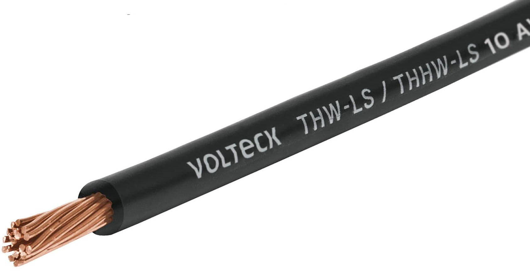 Imagen de ROLLO DE 100 MTS DE CABLE THHW-LS CALIBRE 10 AWG EN NEGRO VOLTECK