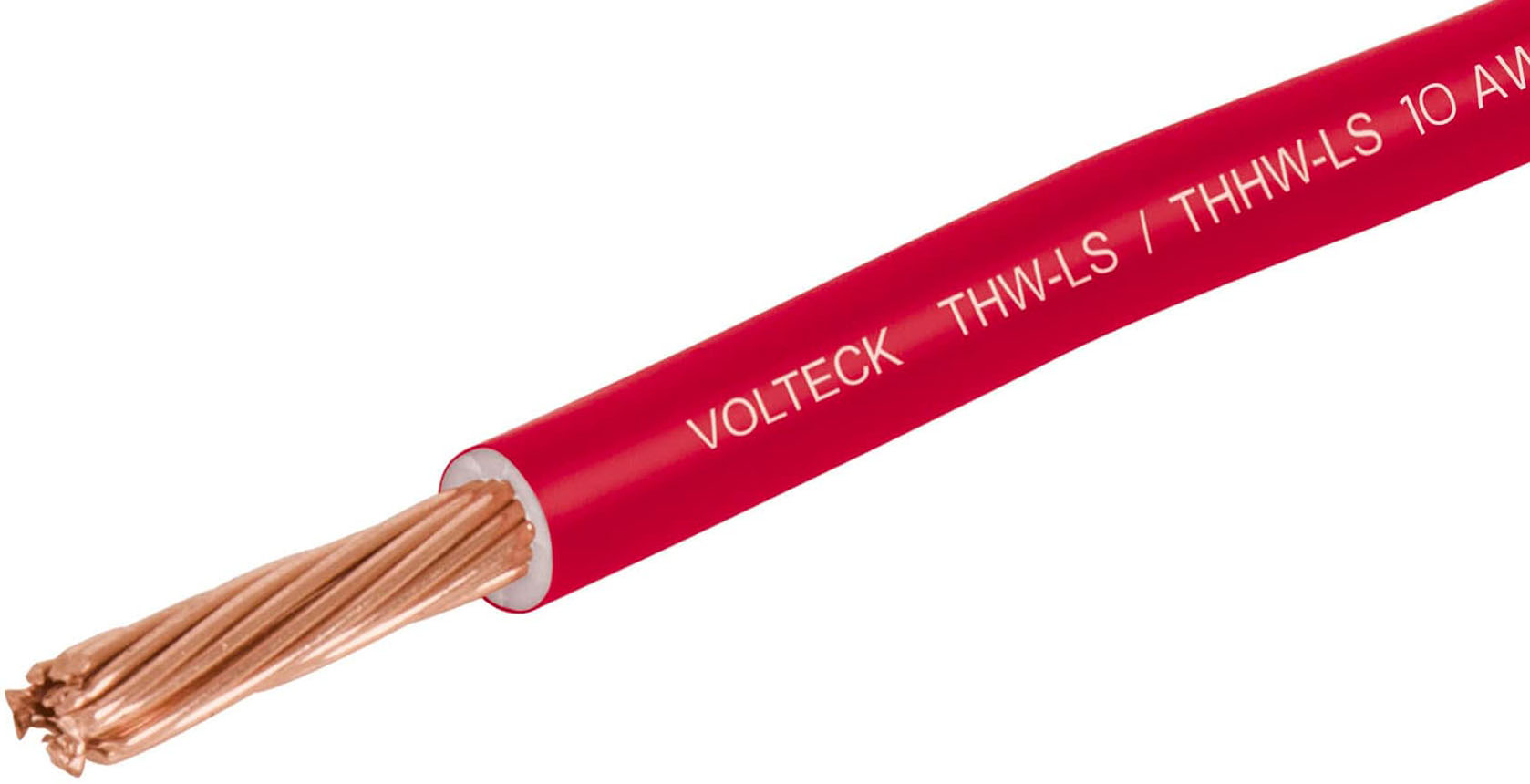 Imagen de ROLLO DE 100 MTS DE CABLE THHW-LS CALIBRE 10 AWG EN ROJO VOLTECK