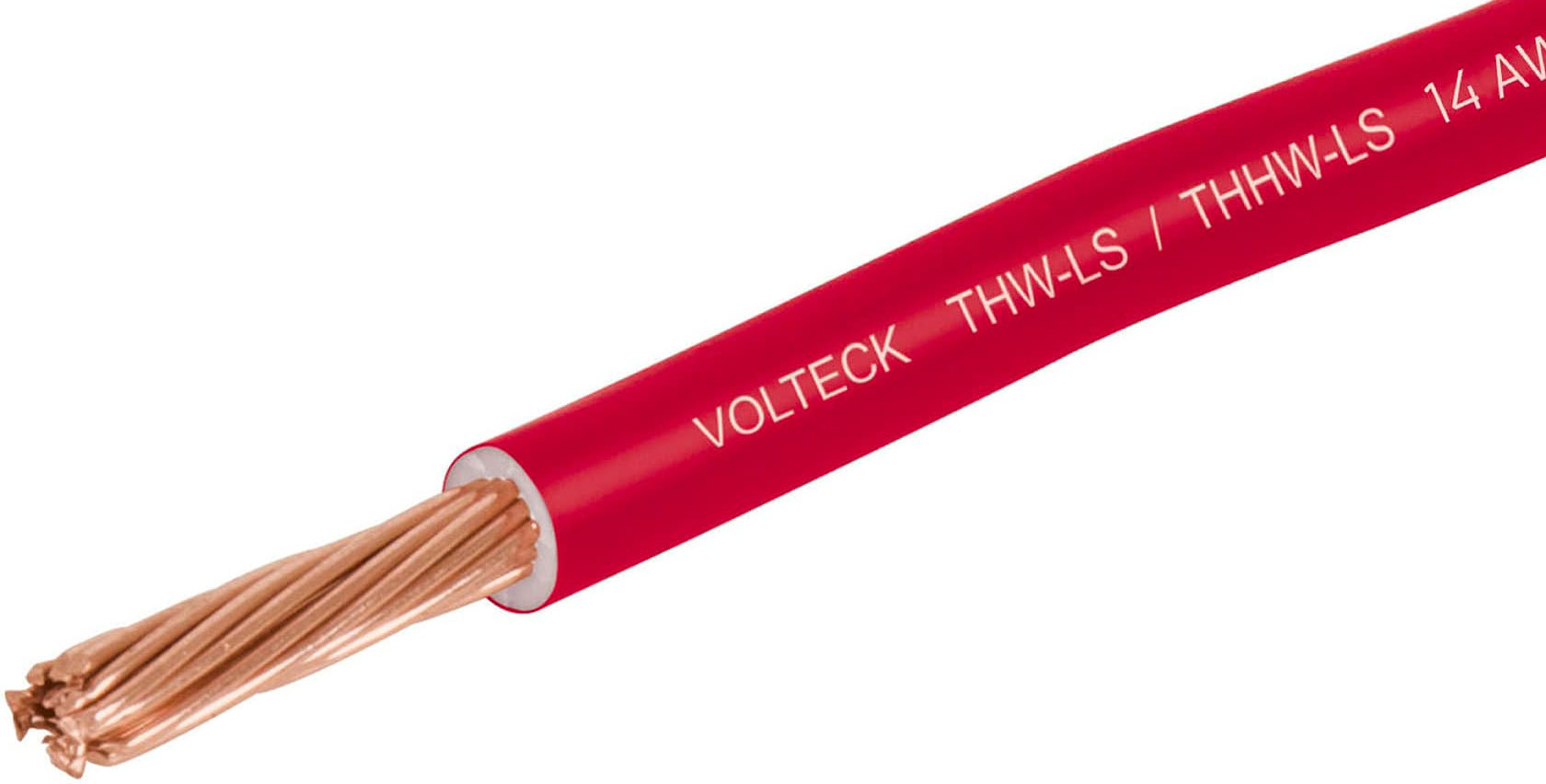 Imagen de ROLLO DE 100 MTS DE CABLE THHW-LS CALIBRE 14 AWG EN ROJO VOLTECK