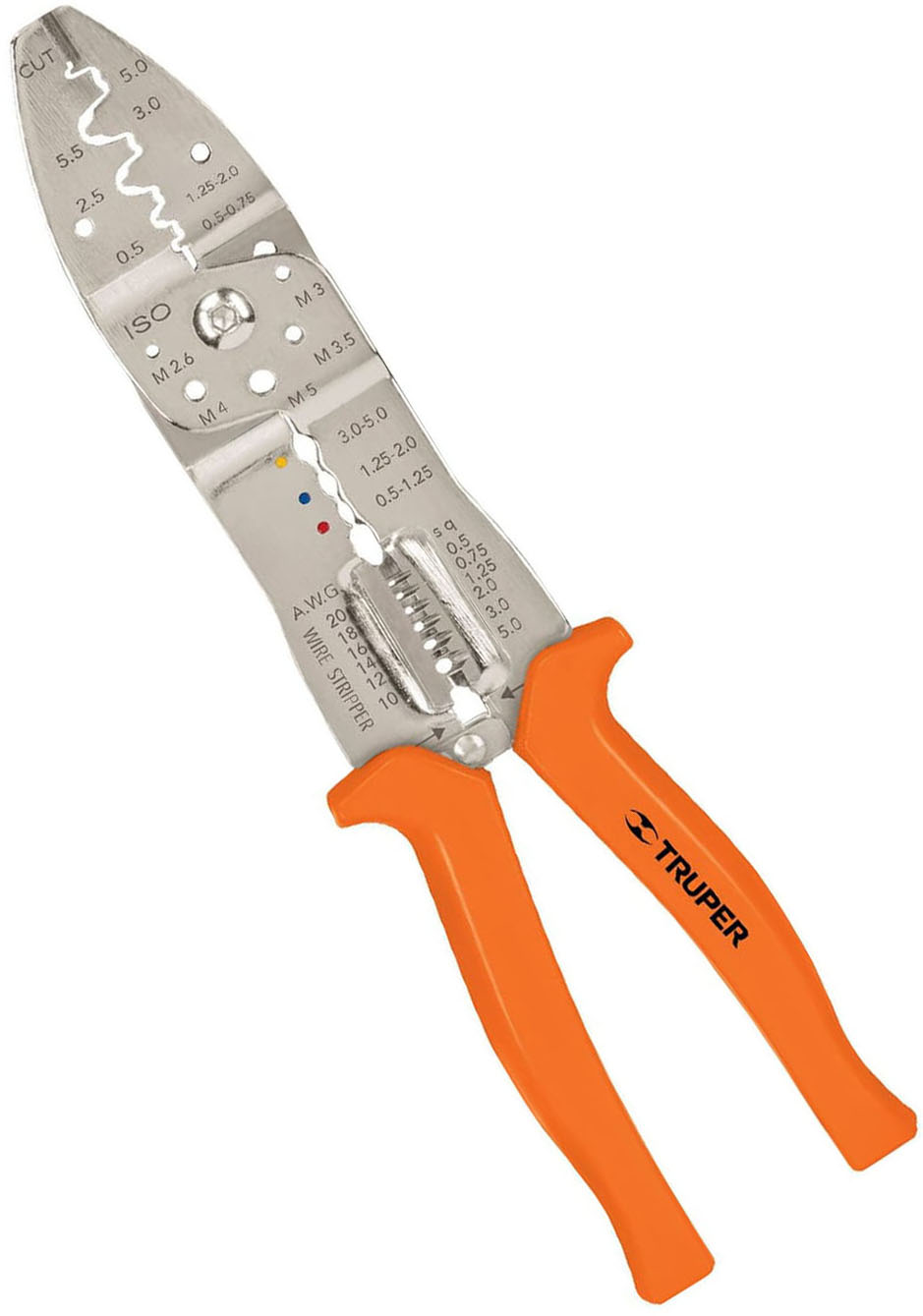 Imagen de PINZA DE 10" PELA CABLES DE CALIBRES 20 A 10 AWG TRUPER