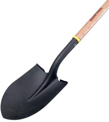 Imagen de PALA REDONDA PROFESIONAL CON MANGO LARGO DE MADERA SURTEK