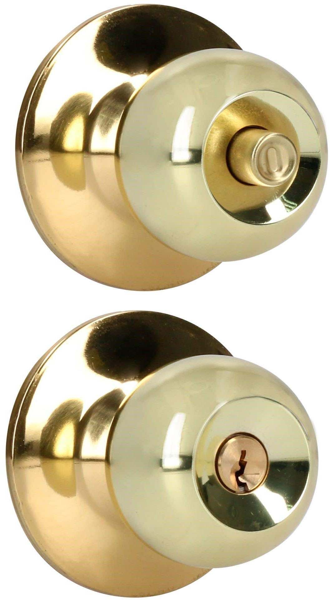 Imagen de CHAPA PERILLA RECAMARA LATON BRILLANTE LLAVE ESTANDAR BLISTER PROLOCK