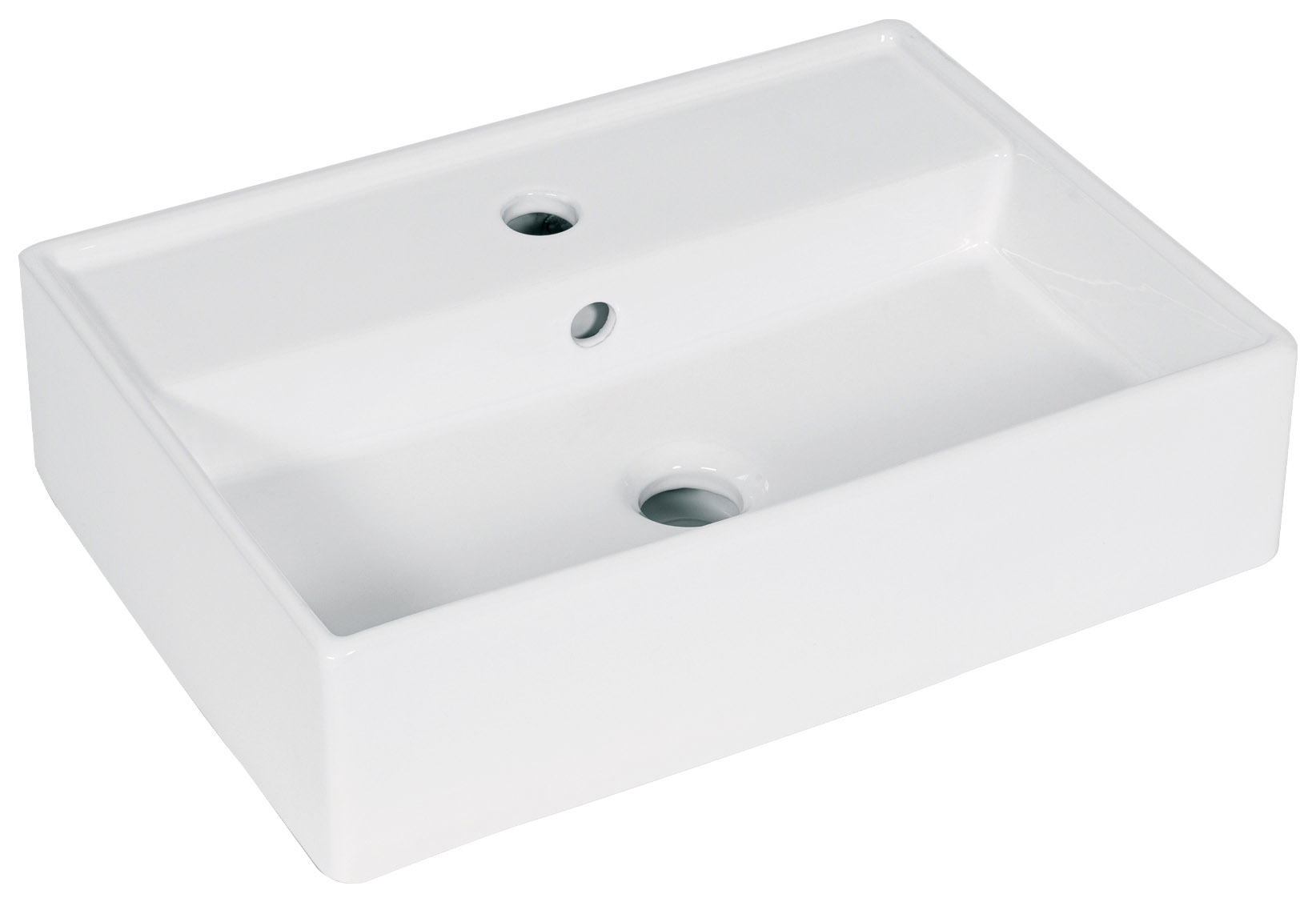 Imagen de LAVABO DE PORCELANA DE SOBREPONER RECTANGULAR  BLANCO  FOSET