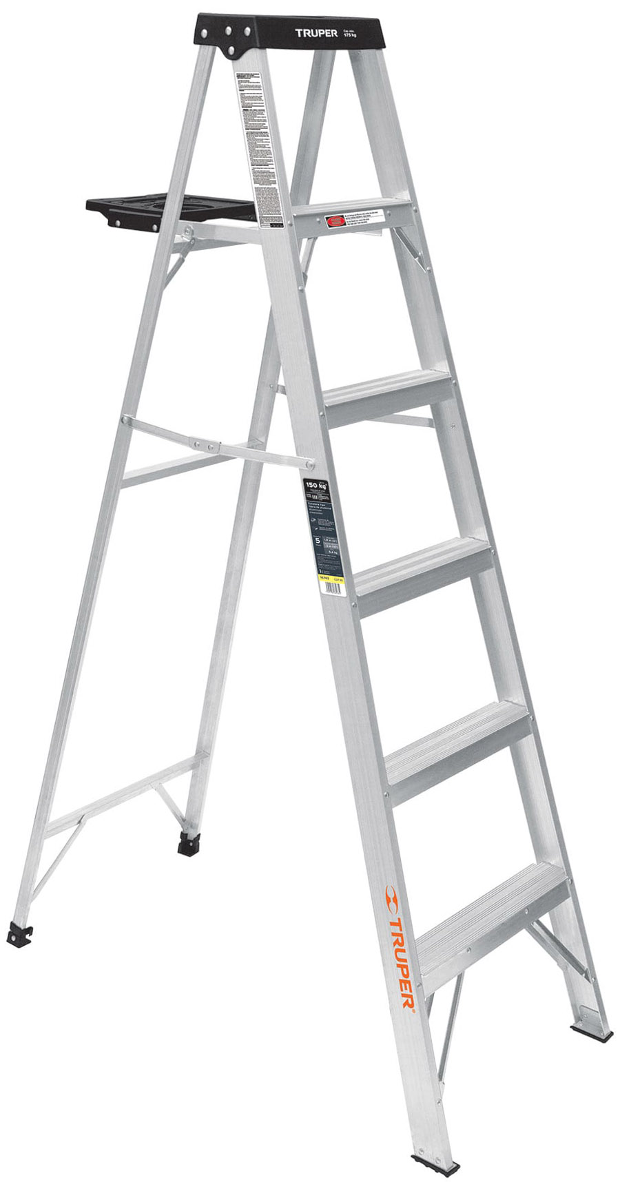 Imagen de ESCALERA DE TIJERA TIPO III DE 5 ESCALONES Y BANDEJA TRUPER