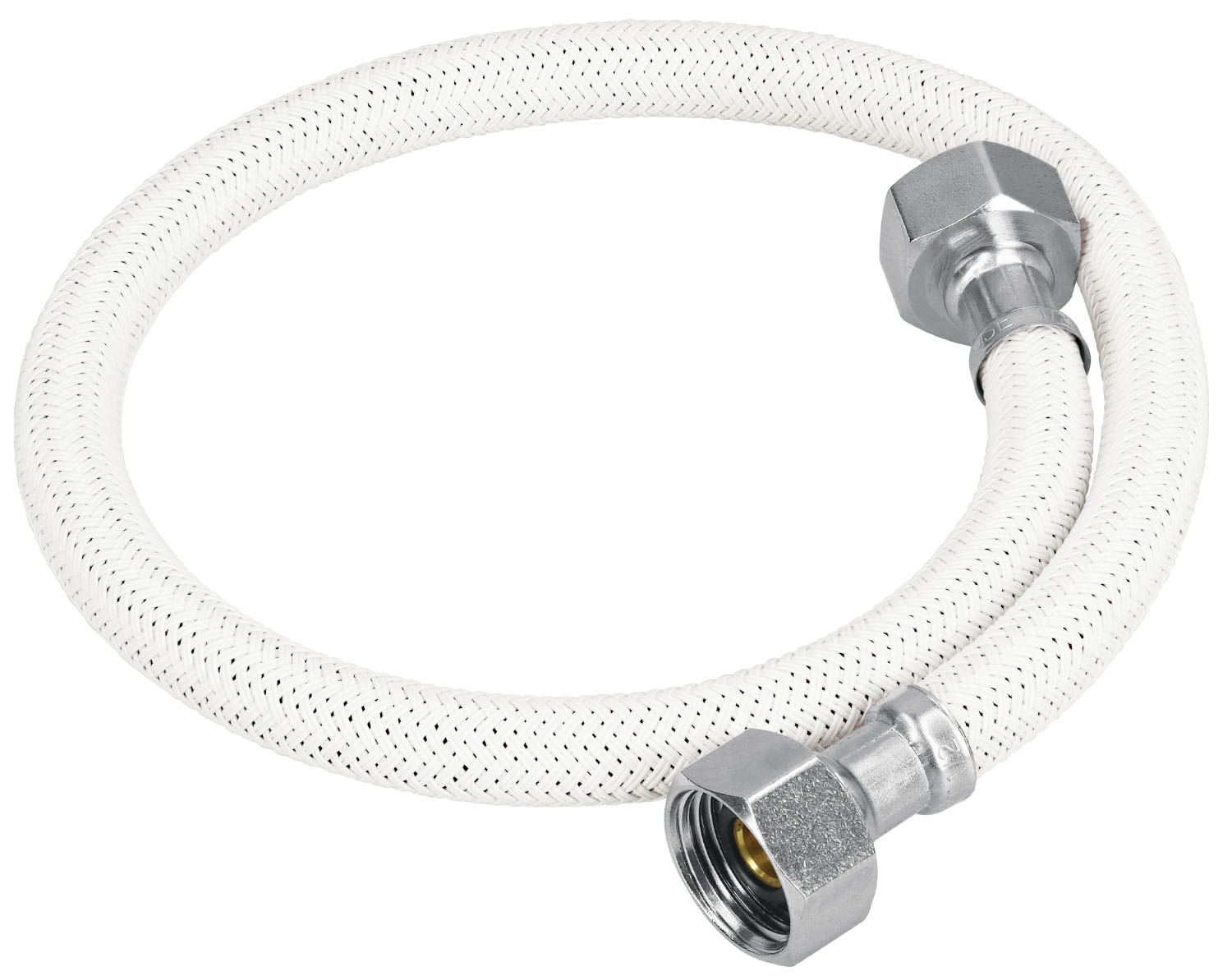 Imagen de MANGUERA LAVABO/FREGADERO DE VINILO BLANCO DE 1/2" X 1/2" EN 55 CMS FOSET