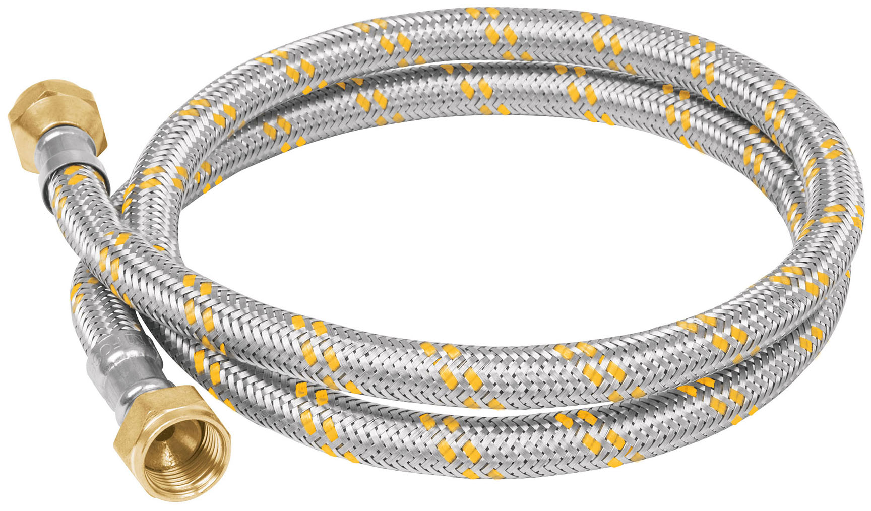 Imagen de MANGUERA PARA GAS DE ACERO INOXIDABLE DE 3/8" X 3/8" EN 1 MT FOSET