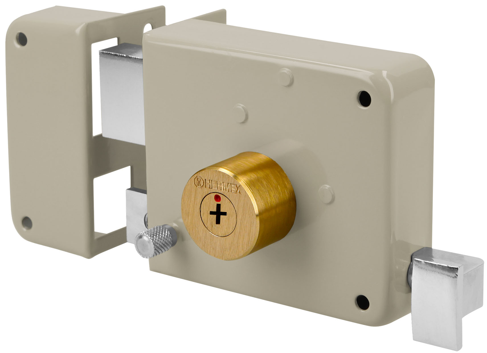 Imagen de CERRADURA DE SOBREPONER LADO IZQUIERDO INSTALA-FACIL CON LLAVE TETRA EN CAJA HERMEX