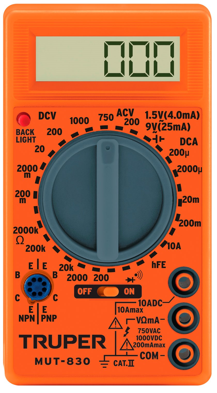 Imagen de MULTIMETRO DIGITAL ESCOLAR TRUPER