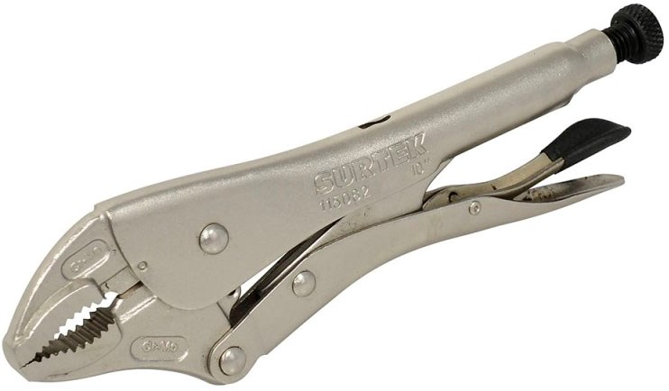 Imagen de PINZA DE PRESION QUIJADA CURVA10" COD. 115082 SURTEK