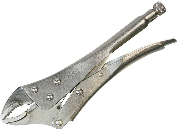 Imagen de PINZA DE PRESION QUIJADA CURVA10" COD. 142029 FOY