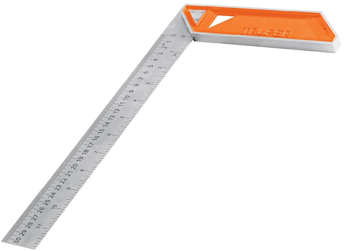 Imagen de ESCUADRA DE 12" PARA CARPINTERO CON MANGO 100 % DE ALUMINIO TRUPER