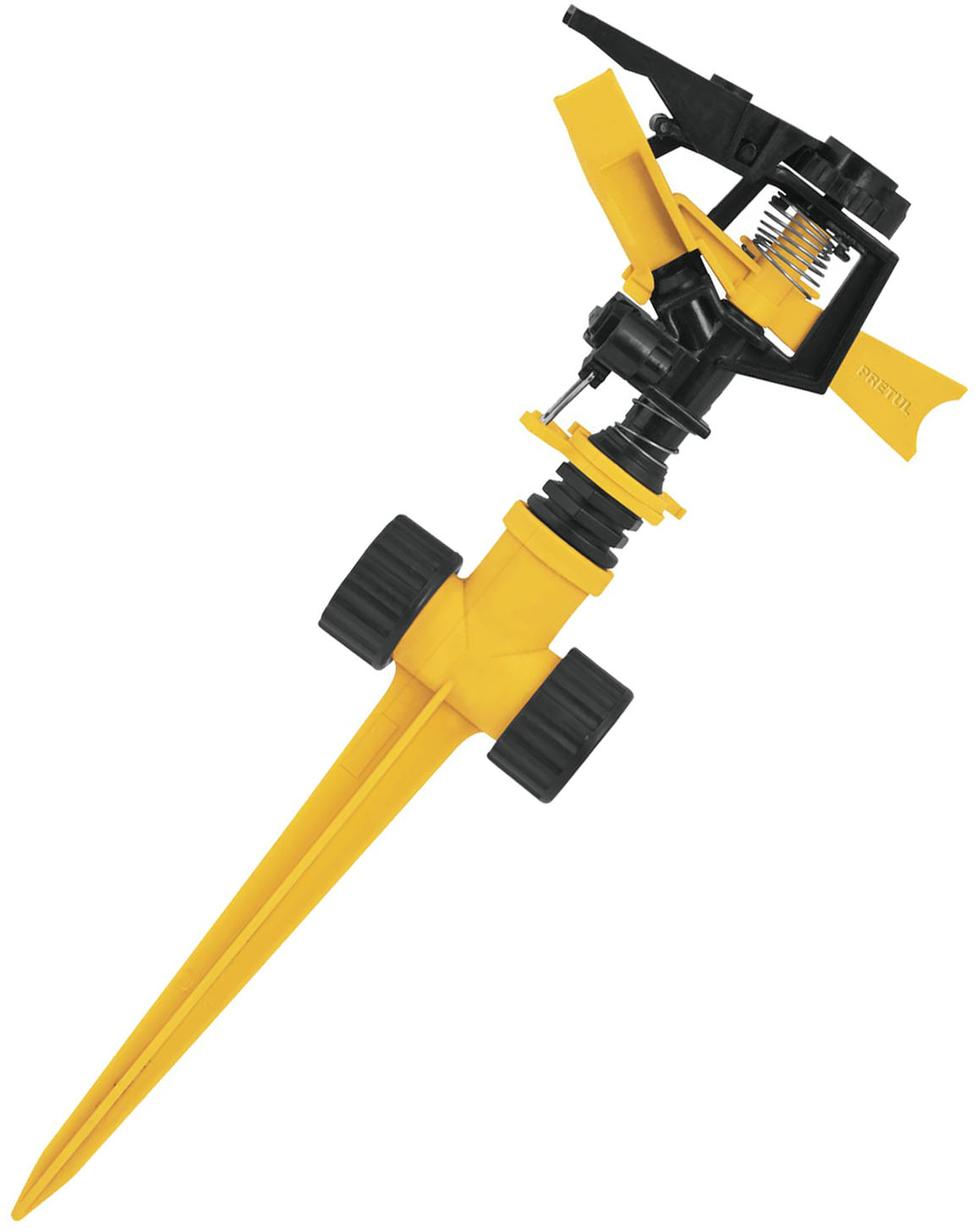 Imagen de ASPERSOR PLASTICO DE 11" CON DOS VIAS Y ESTACA PLASTICA PRETUL