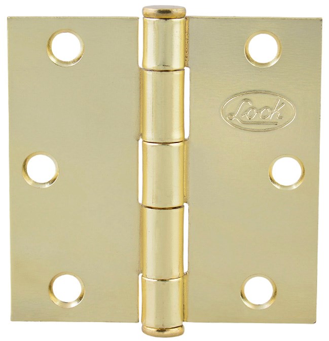 Imagen de BISAGRA CUADRADA PERNO SUELTO ACERO LATON BRILLANTE 4" X 4" LOCK CAJ CON 10 PZA
