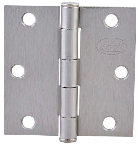 Imagen de BISAGRA CUADRADA PERNO SUELTO ACERO NIQUEL SATINADO 2" X 2" LOCK CAJ CON 10 PZA