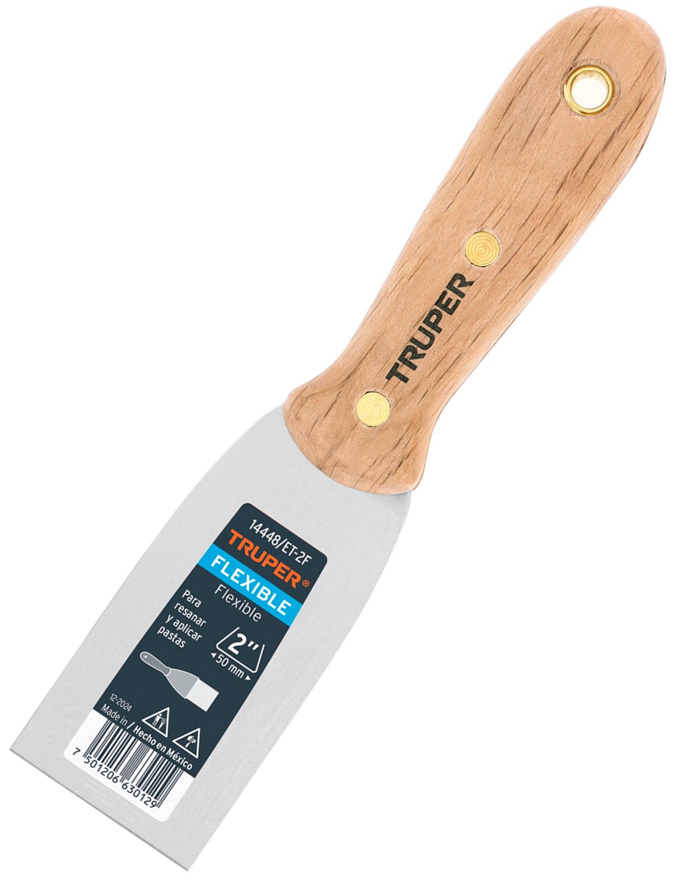 Imagen de ESPATULA FLEXIBLE DE 2" CON MANGO DE MADERA TRUPER