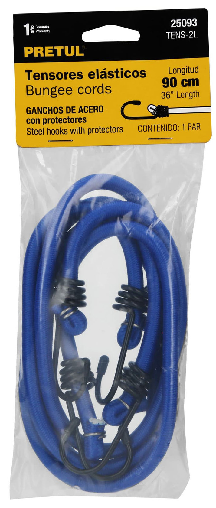 Imagen de BOLSA CON 2 TENSORES ELASTICOS AZULES DE 90 CMS PRETUL