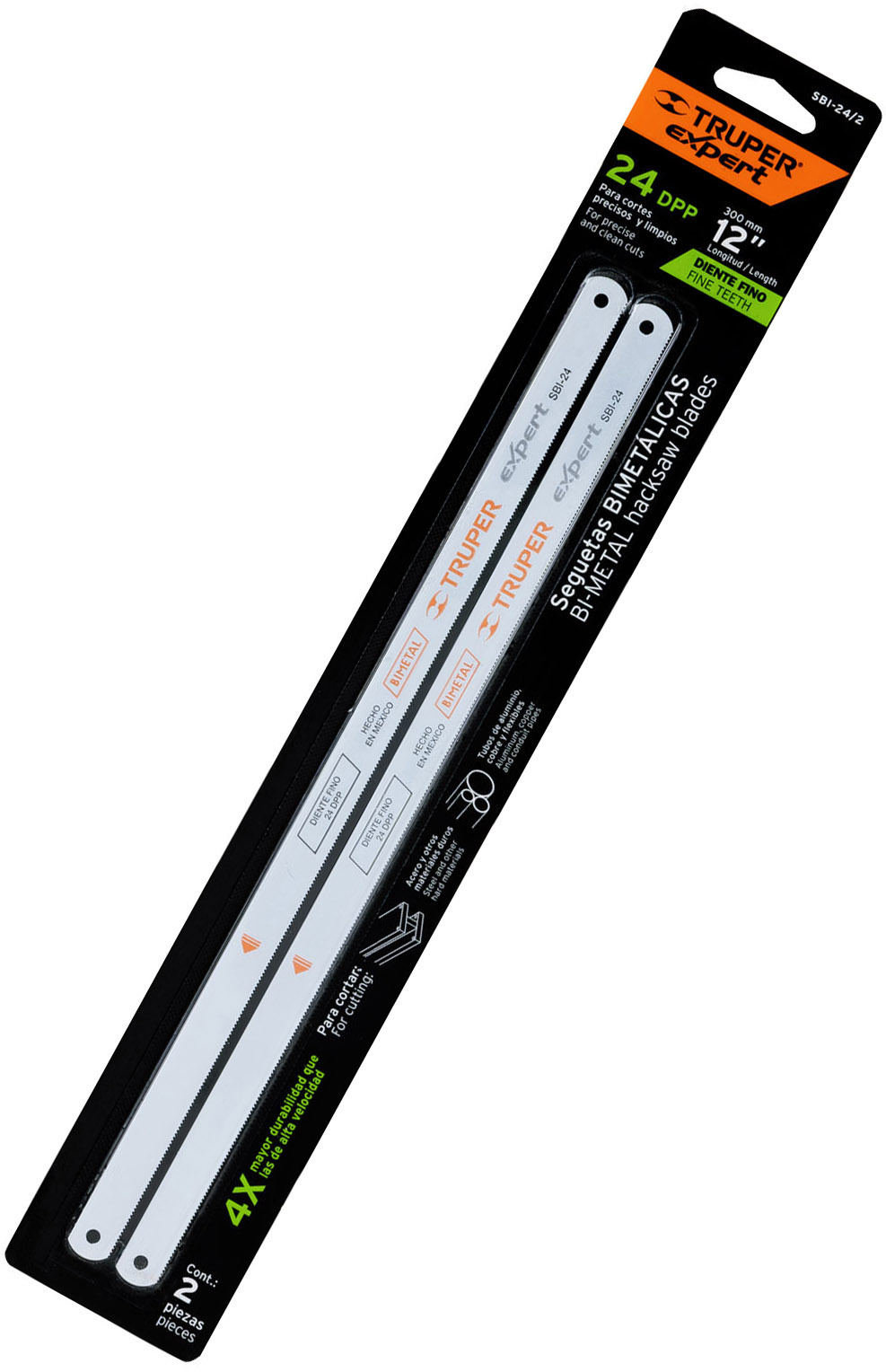 Imagen de BLISTER CON 2 SEGUETAS BIMETALICAS DE 24 DPP  TRUPER EXPERT