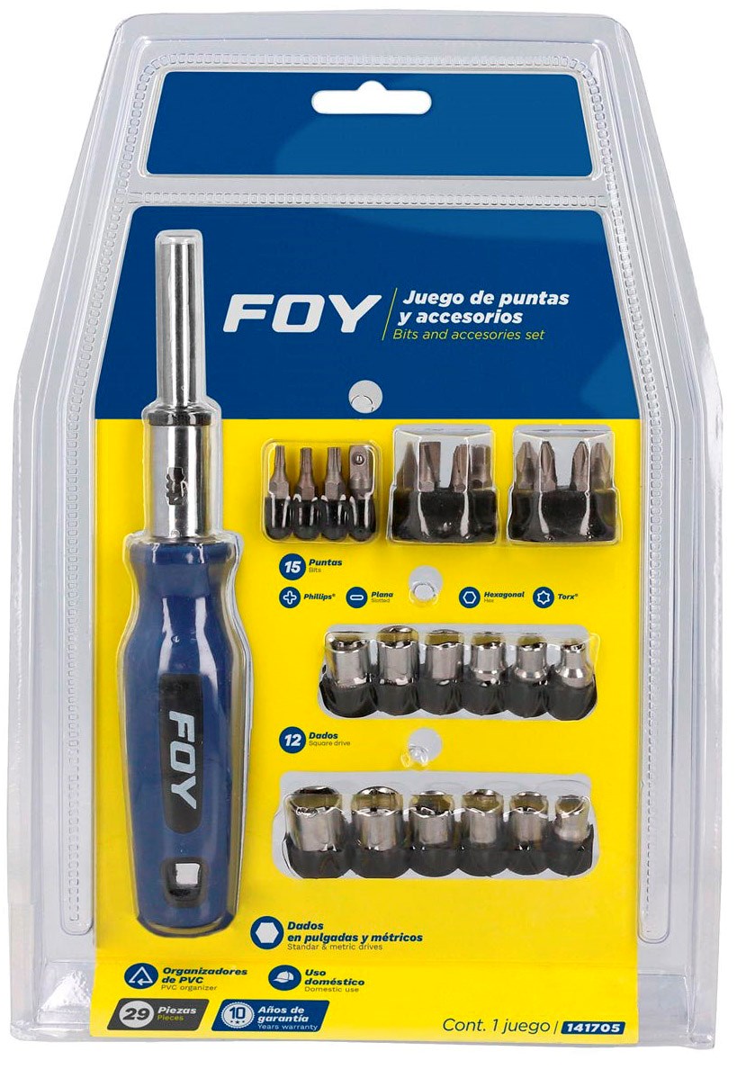 Imagen de JUEGO DE PUNTAS Y ACCESORIOS 29 PZA FOY