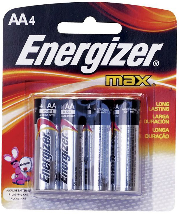Imagen de PILA ALCALINA MARCA ENERGIZER AA CON 4 PIEZAS