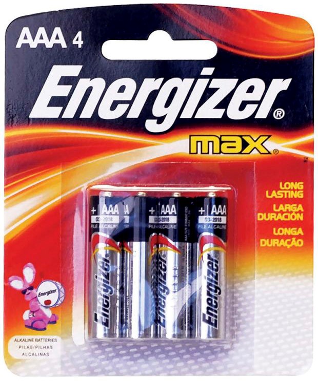 Imagen de PILA ALCALINA MARCA ENERGIZER AAA CON 4 PIEZAS