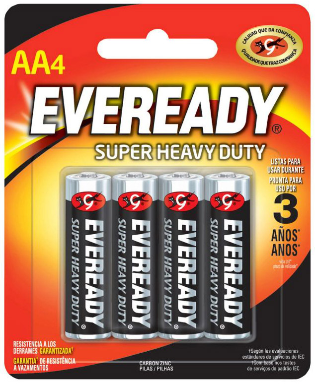 Imagen de PILA ALCALINA MARCA EVEREADY AA CON 4 PIEZAS