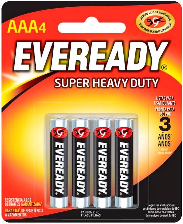 Imagen de PILA ALCALINA MARCA EVEREADY AAA CON 4 PIEZAS