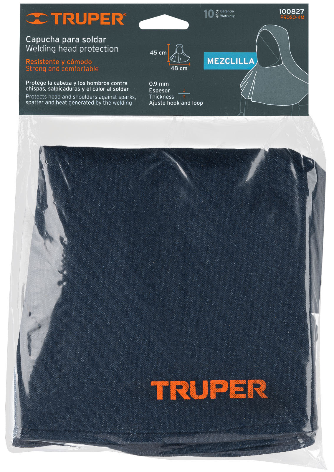 Imagen de PROTECCION PARA SOLDAR CAPUCHA DE MEZCLILLA TRUPER