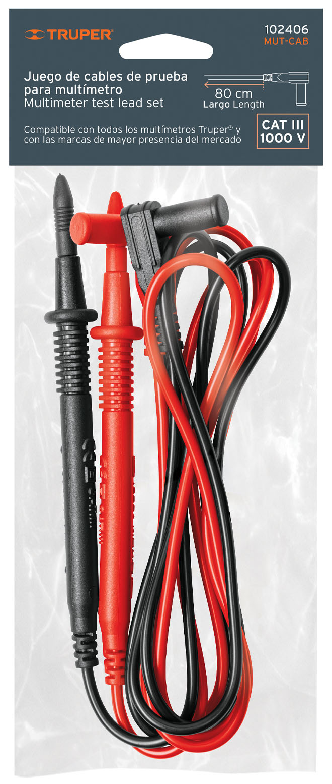 Imagen de JUEGO DE CABLES DE PRUEBA PARA MULTIMETRO TRUPER