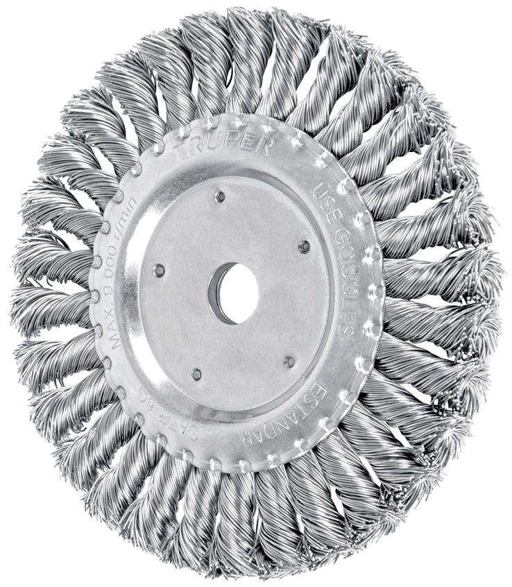 Imagen de CARDA CON TRENZADO GRUESO DE 6" X 5/8" PARA ESMERIL TRUPER