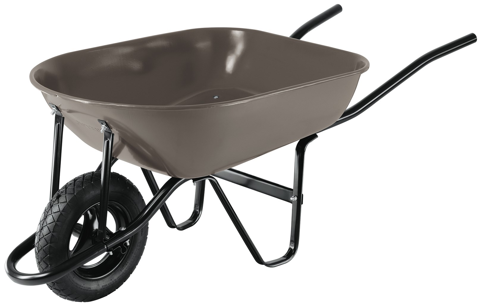 Imagen de CARRETILLA DE 5.5 PIES CUBICOS COLOR GRIS NEUMATICA CON BASTIDOR TUBULAR PRETUL