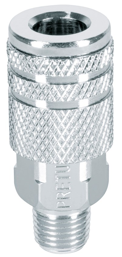 Imagen de COPLE RAPIDO DE ACERO MACHO CON CUERDA DE 1/4" NPT PRETUL