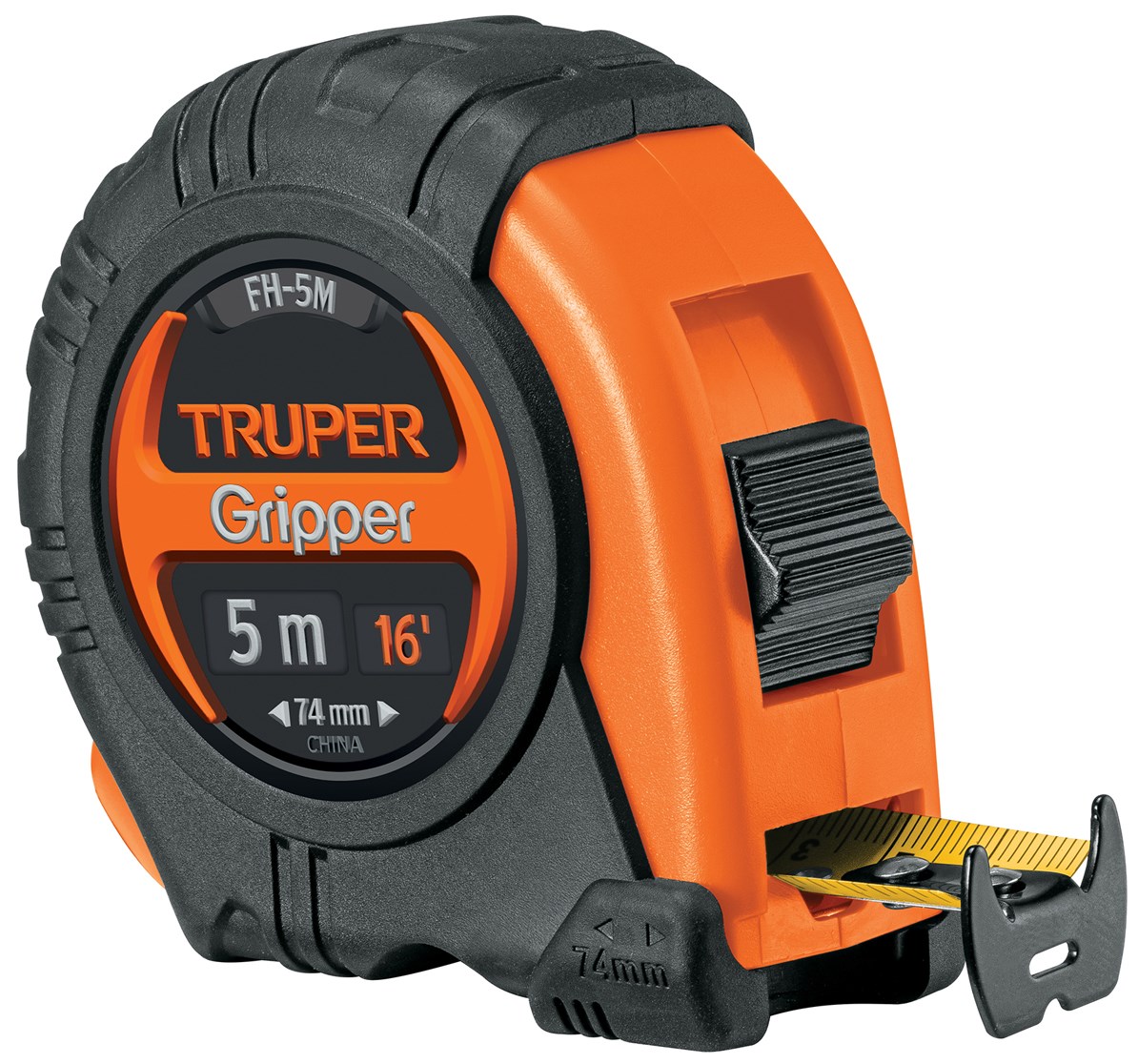 Imagen de FLEXOMETRO GRIPPER CONTRA IMPACTOS DE 5 MTS Y CINTA DE 19 MM TRUPER