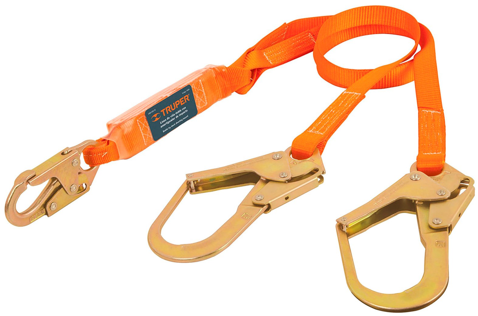 Imagen de LINEA VIDA ABSORBEDOR IMPACTO CON DOBLE BRAZO Y GANCHO GRANDE ANSI TRUPER