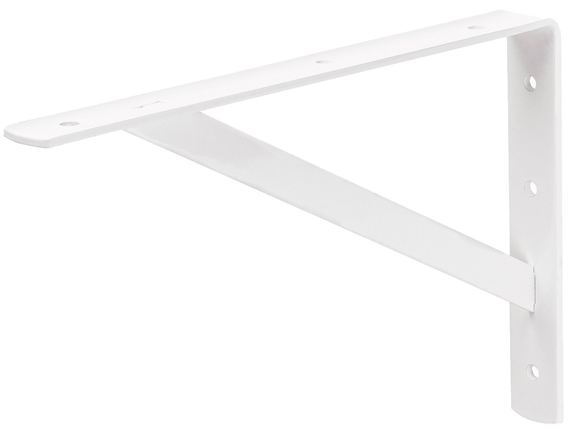 Imagen de MENSULA REFORZADA DE ACERO COLOR BLANCA DE 8" X 12" FIERO