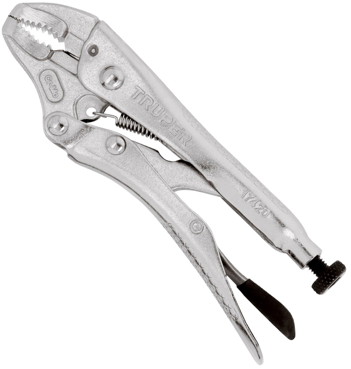 Imagen de PINZA DE PRESION DE 12" CON MORDAZA CURVA TRUPER