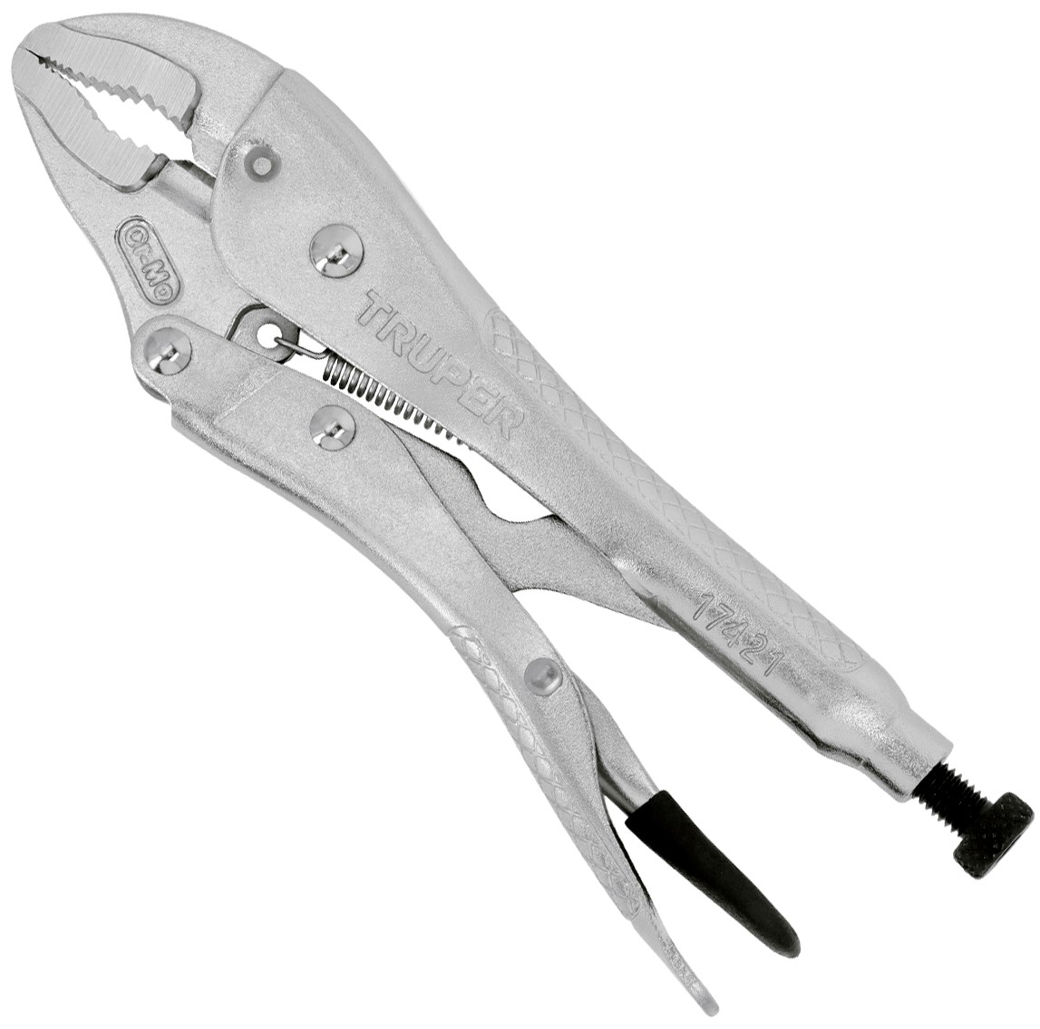 Imagen de PINZA DE PRESION DE 7" CON MORDAZA CURVA TRUPER