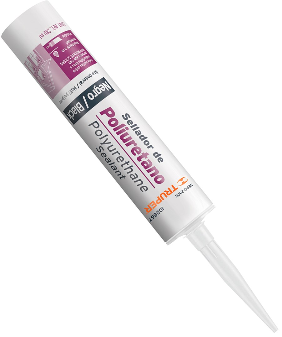Imagen de SELLADOR DE POLIURETANO DE 280 ML COLOR NEGRO TRUPER